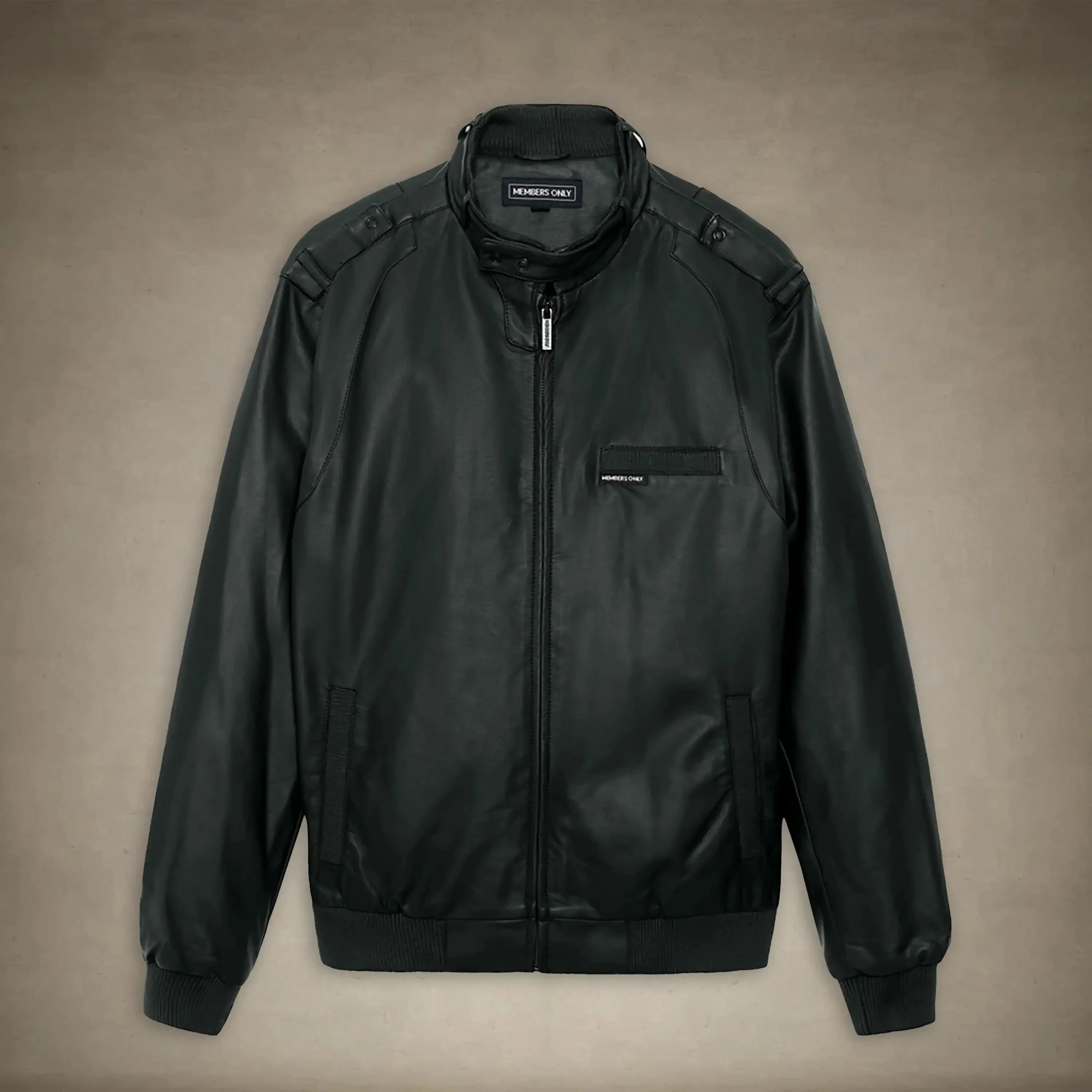 Women's Faux Leather Iconic Racer Oversized Jacket - Image 11